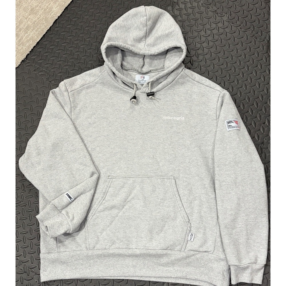 Tyndale Hoodie XL Gray FR CAT 2 USA Sweatshirt National Grid Lineman Electrician